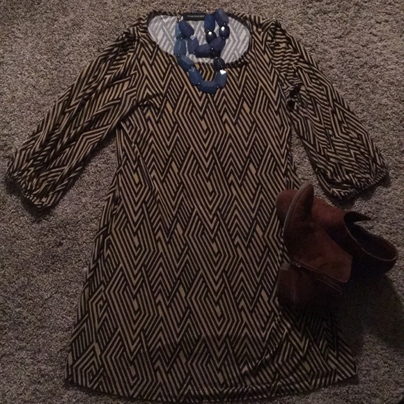 Hourglass Lilly Dresses & Skirts - Chevron style Dress with 3/4 length sleeves